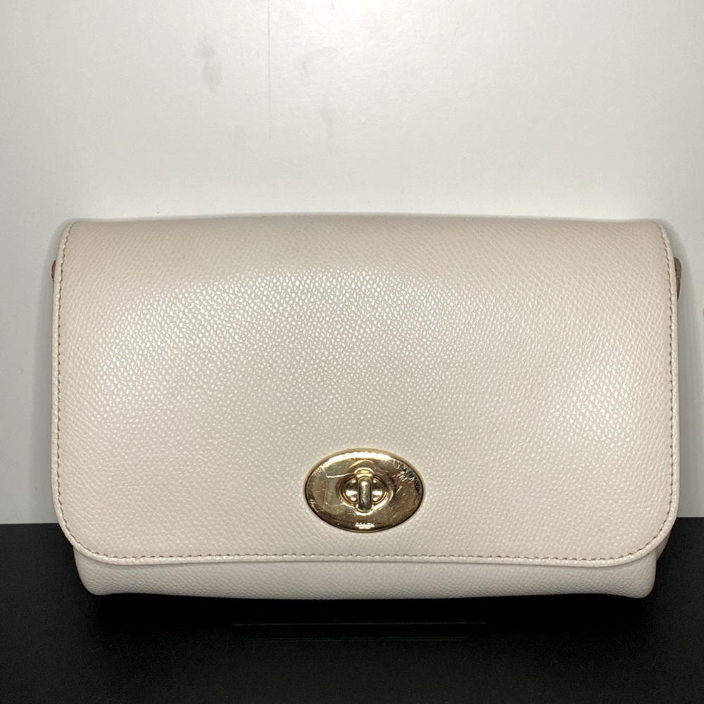 White COACH clutch, handbag, crossbody combo bag